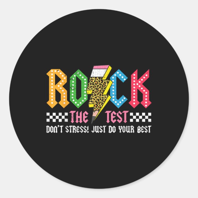 Adesivo Rock The Test Day Dont Stress Abcd Alphabe (Frente)