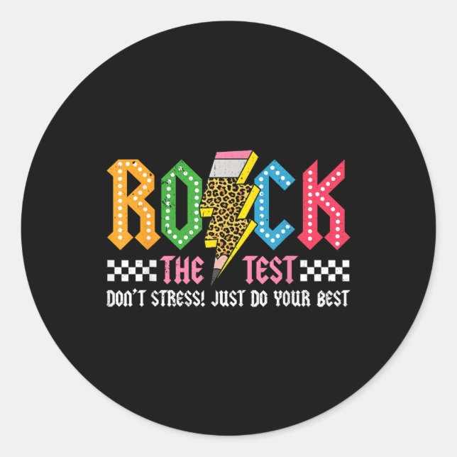 Adesivo Rock The Test Day Dont Stress Abcd Alphabe (Frente)