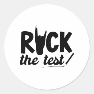Adesivo Rock The Test Day Exam For Teacher Student