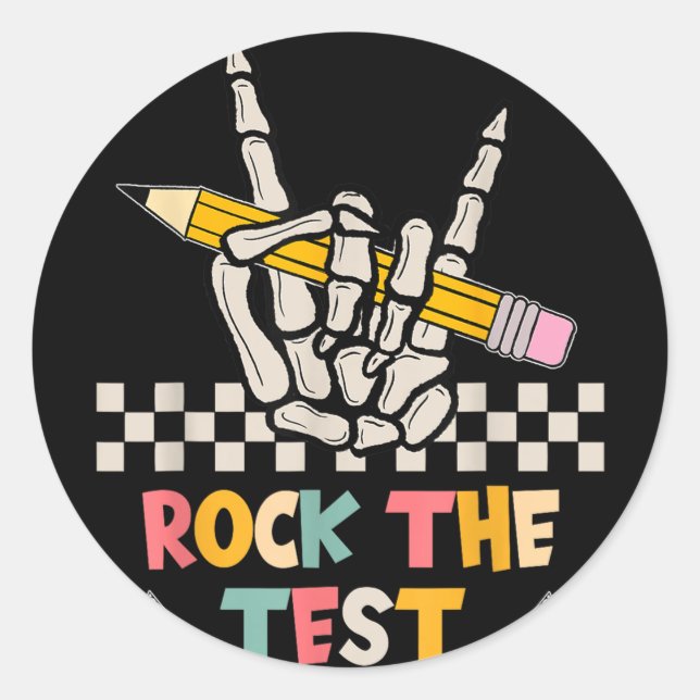 Adesivo Rock The Test Day Skeleton Rua Professora (Frente)