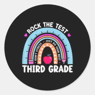 Adesivo Rock The Test Day Third Grade Teacher