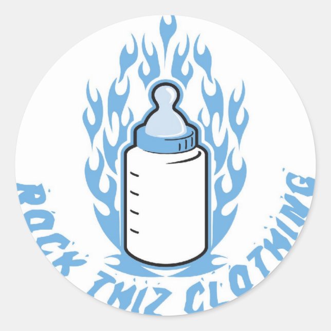 Adesivo Rock Thiz Clothing Stickers Blue Baby Botle (Frente)
