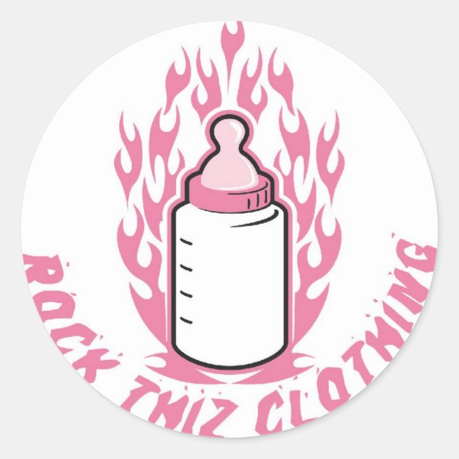 Adesivo Rock Thiz Clothing Stickers Pink Baby Bottle (Frente)