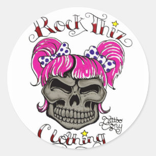 Adesivo Rock Thiz Clothing & Tattoo Tony Pink Ponytails