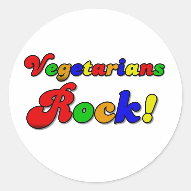 Adesivo Rock Vegetariano (Frente)