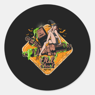 Adesivo Rockabilly Pin-up Girl Witch Rock Halloween