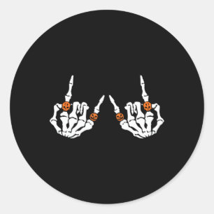 Adesivo Rocker Hand Sinal Rock Skeleton Pumpkin Rings Crôn