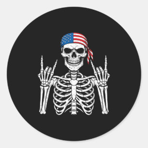 Adesivo Rocker Hand Skeleton Legal Halloween Punk Rock Men