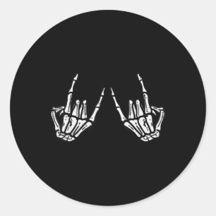 Adesivo Rocker Skeleton Hand Rock Sobre O Halloween Engraç