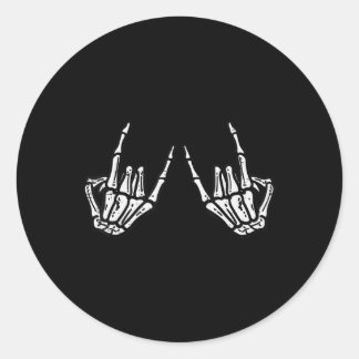 Adesivo Rocker Skeleton Hand Rock Sobre O Halloween Engraç