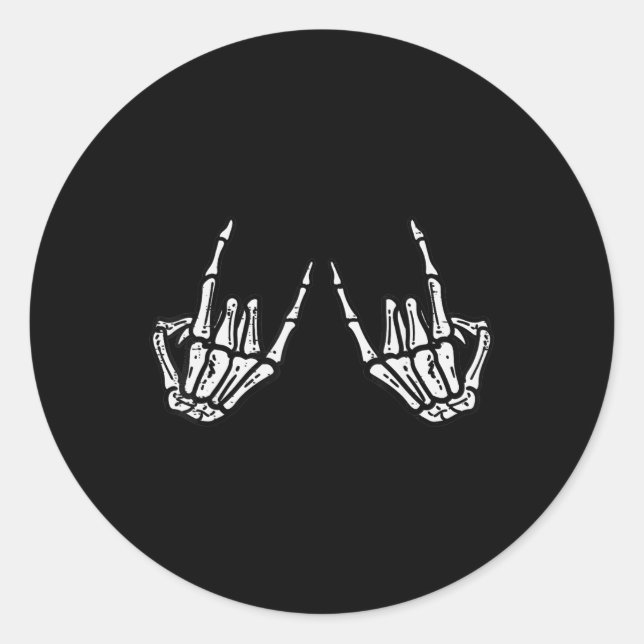 Adesivo Rocker Skeleton Rocha Sobre O Dia Das Bruxas (Frente)