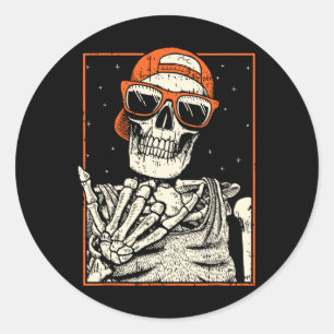 Adesivo Rocker Skeleton Rocha Sobre O Dia Das Bruxas
