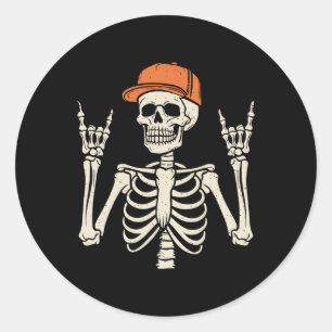 Adesivo Rocker Skeleton Rock On Hand Skeleton Me