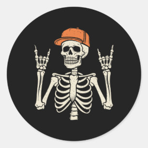 Adesivo Rocker Skeleton Rock On Hand Skeleton Me