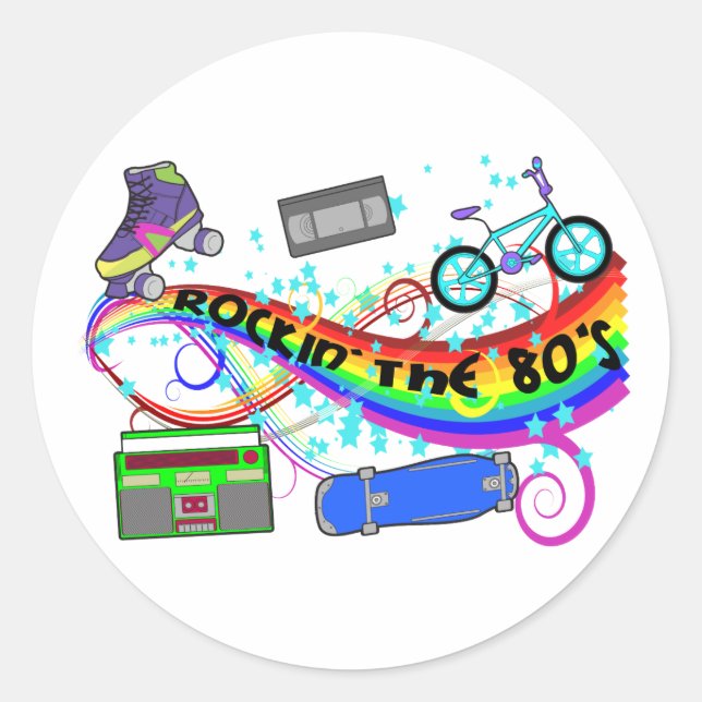 Adesivo Rockin' The anos 80 (Frente)
