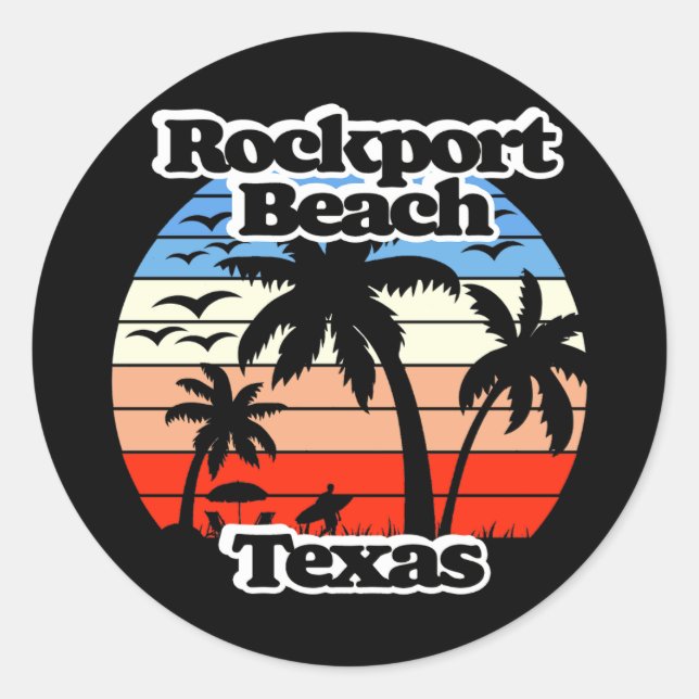Adesivo Rockport Beach Texas (Frente)