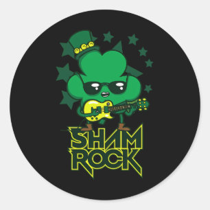 Adesivo Rockstar Shamrock E Ruas Roll Fun Patrick Day Vint