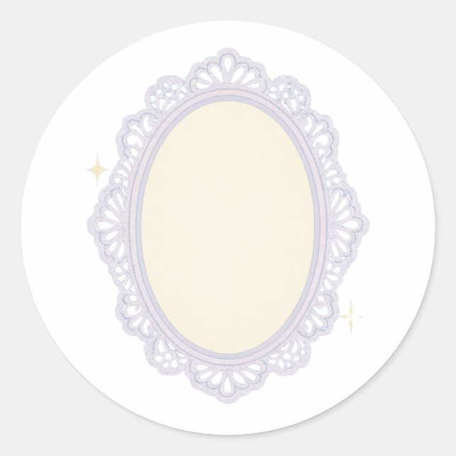 Adesivo Rococo cameo frame (Frente)