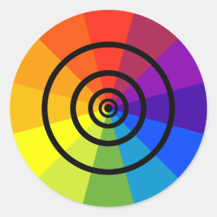 Adesivo roda colorida empilhada