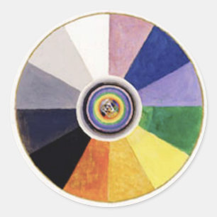 Adesivo Roda de cor, Abstrato de arte fina