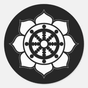 Adesivo Roda de Dharma da flor de Lotus