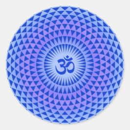 Adesivo Roda de meditação de flores de Lotus Roxo OM
