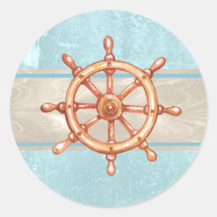 Adesivo Roda ID385 do leme do barco da aguarela