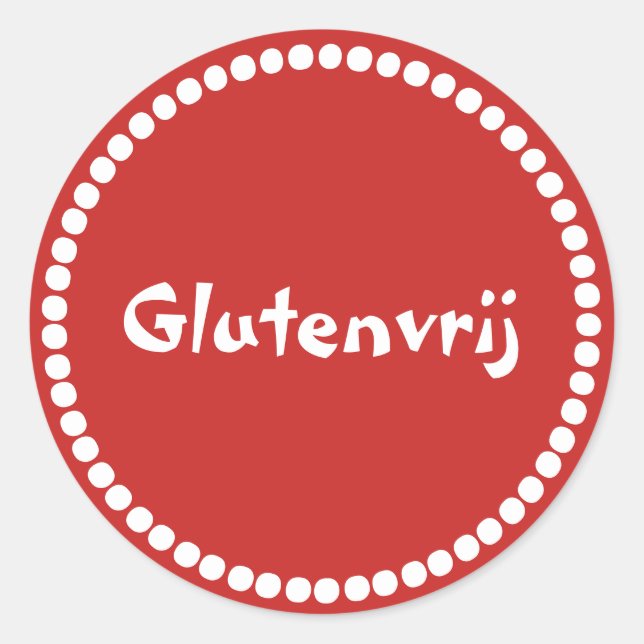 Adesivo Rode sticker met tekst "Glutenvrij" (Frente)