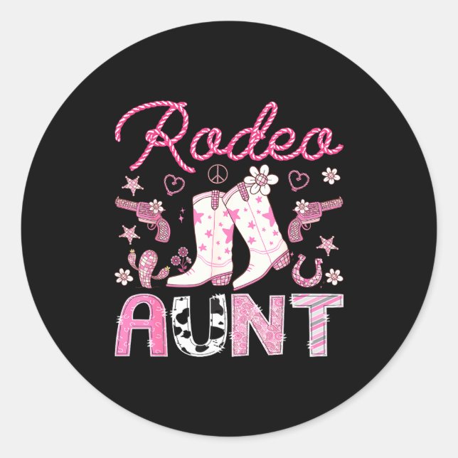Adesivo Rodeo Aunt Nk Cowgirl Western Coquette Birthday Gi (Frente)