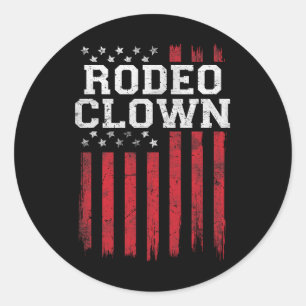 Adesivo Rodeo Palhaço Orgulhoso Bandeira Americana Usa Pat