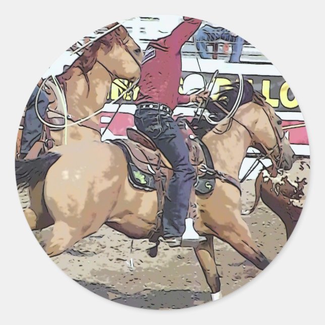 Adesivo Rodeo Team Roping (Frente)
