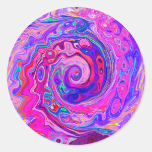 Adesivo Rodovalho-roxo e Abstrato cor-de-laranja