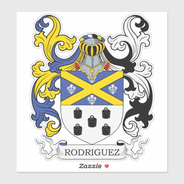 Adesivo Rodriguez Family Crest (Folha)