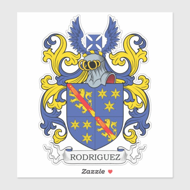 Adesivo Rodriguez Family Crest (Folha)