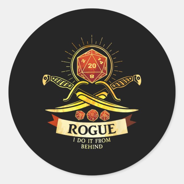 Adesivo Rogue Fantasy Gamer Rpg Cl  (Frente)
