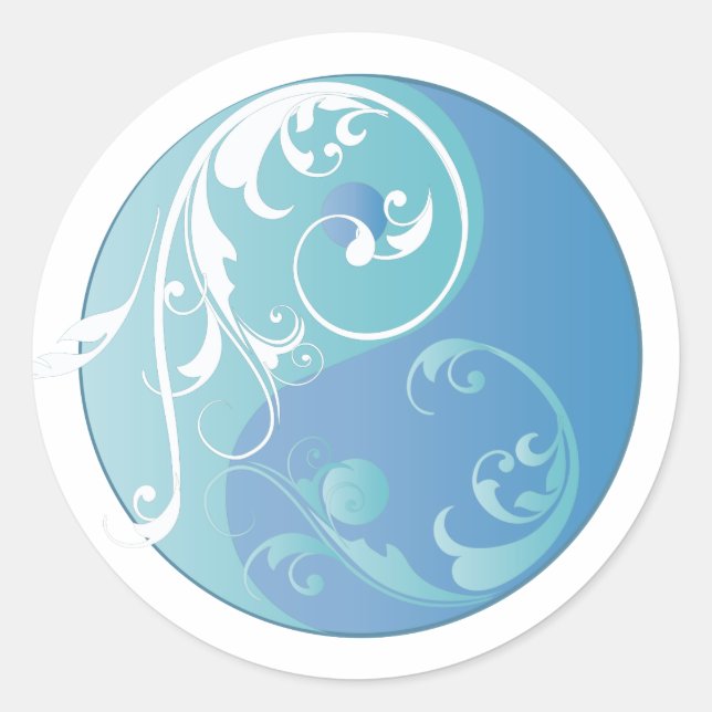Adesivo Rolando Yin & Yang (Terra azul) (Frente)