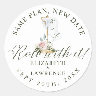 Adesivo Rolar Com Ele Blush Florals & Toilet Paper Branco