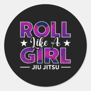 Adesivo Role Como uma Garota BJJ Jiu-Jitsu Engraçado Brasi