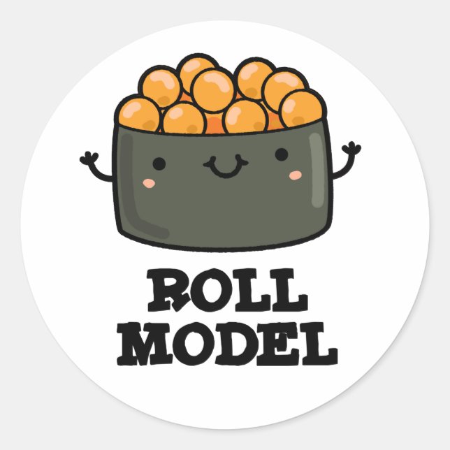 Adesivo Roll Modelo Funny Comida Sushi Roll Pun (Frente)