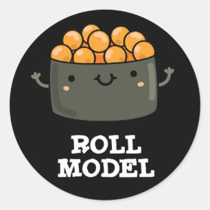 Adesivo Roll Modelo Funny Comida Sushi Roll Pun