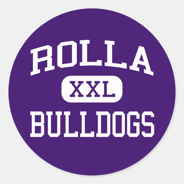 Adesivo Rolla - Bulldog - High - Rolla North Dakota (Frente)