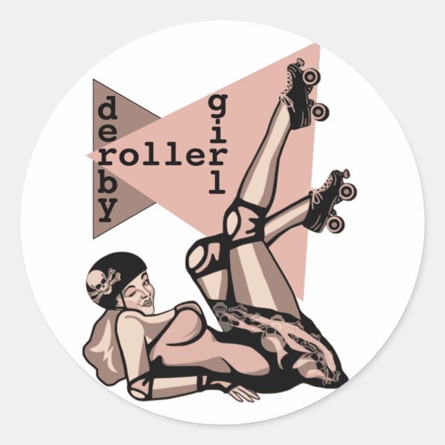 Adesivo roller derby girl pin (Frente)