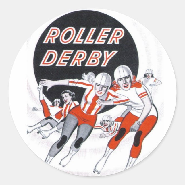 Adesivo Roller Derby Vintage Program (Frente)
