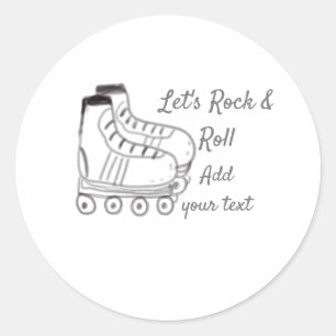 Adesivo roller skater adiciona texto que deixa rock rolar