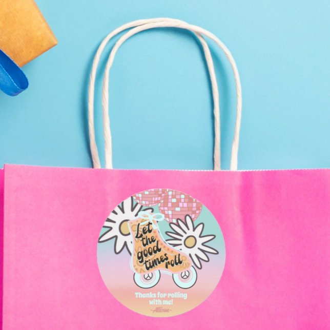 Adesivo Roller Skating Girls Aniversário (Criador carregado)