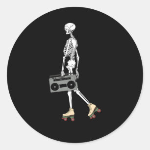 Adesivo Roller Skeleton De Halloween Anos 80 90