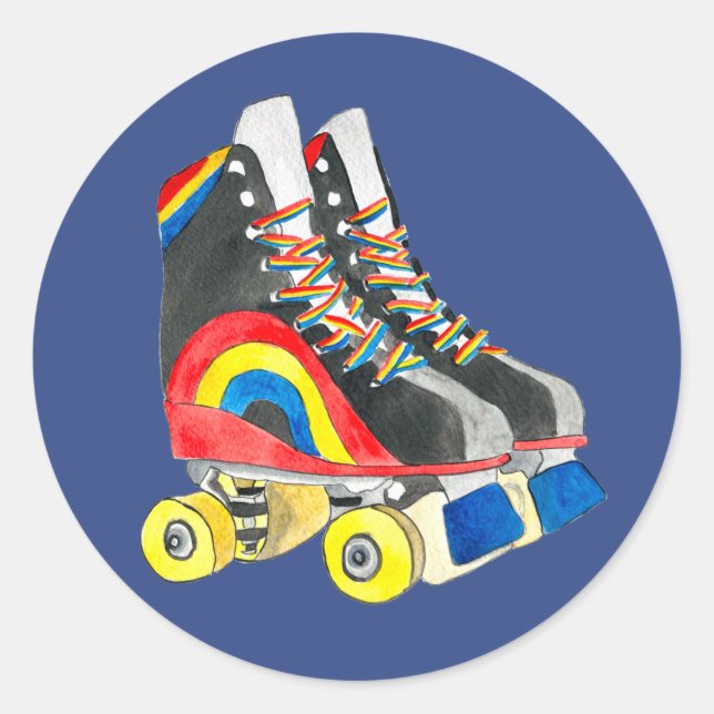 Adesivo Rollerskates retro 80 (Frente)