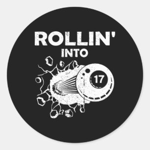 Adesivo Rollin para 17 Bilhar 17 Bilhar 17º aniversário