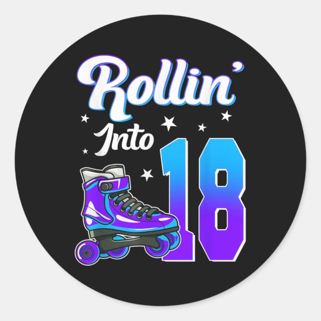 Adesivo Rollin para 18 Tema de Pista Aniversário 18 (Frente)