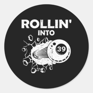 Adesivo Rollin para &# Billiards &# o Aniversário
